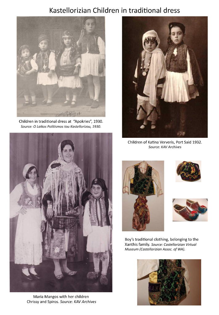 Kastellorizian children in traditional dress